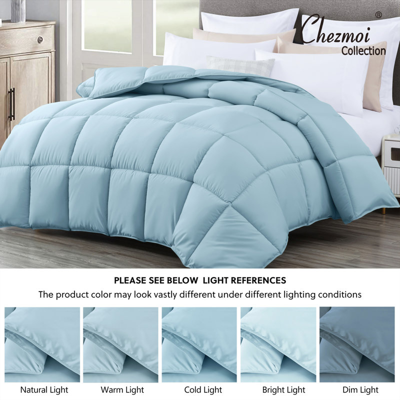 Chambray Blue Queen Microfiber All-Season Comforter