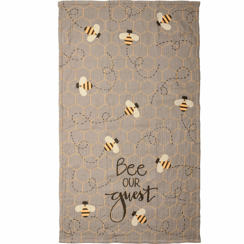 Bee Bliss Decorative Hand Towel - 28x16 Inches