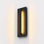 Lampe murale d'extérieur à DEL, lumière extérieure en aluminium noir mat à motif sculpté, blanc chaud 3000K