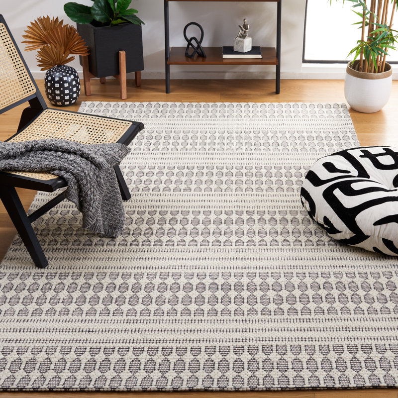 Tapis géométrique tissé à la main Marbella, Rectangle 8 pi x 10 pi