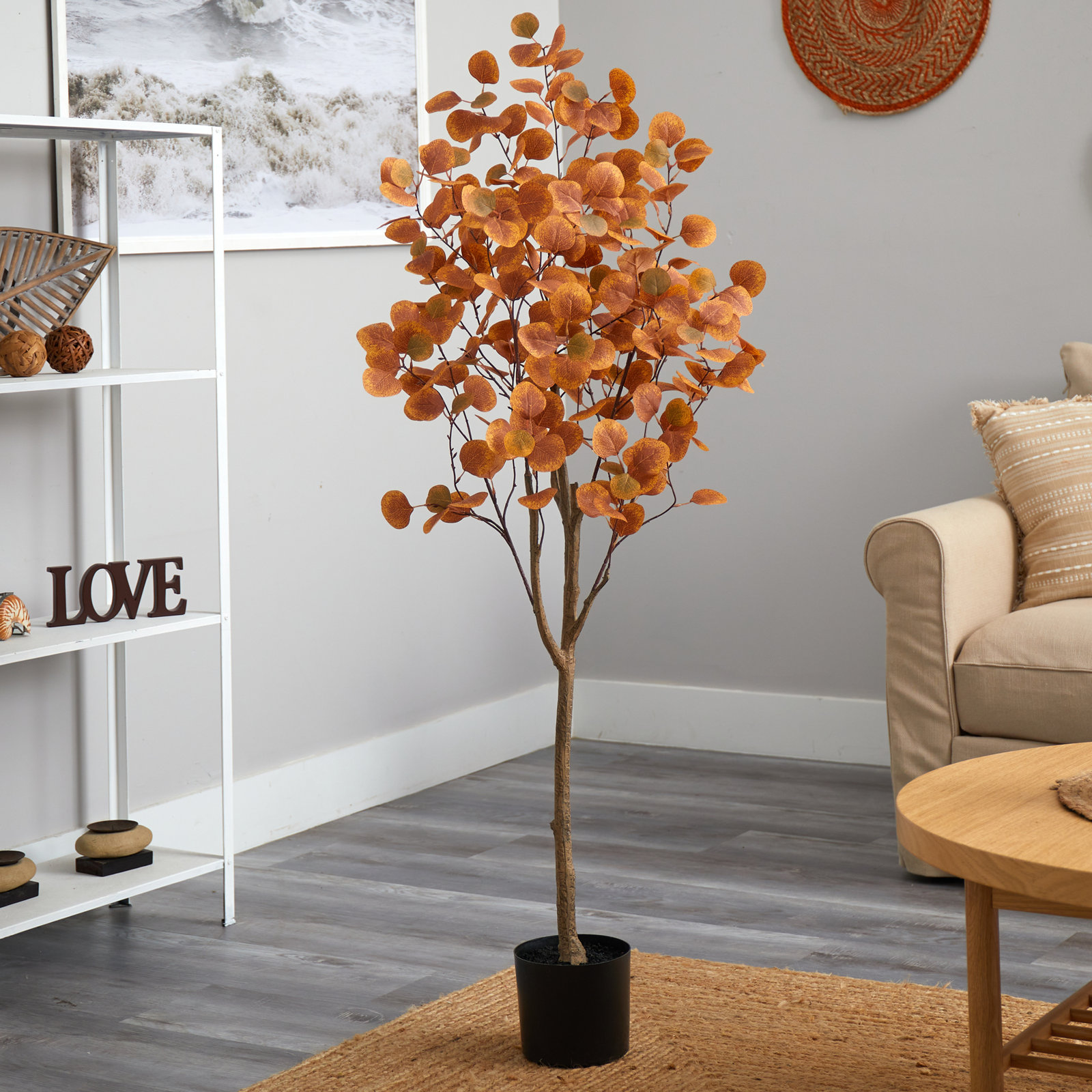 60'' Faux Eucalyptus Tree in Pot Liner