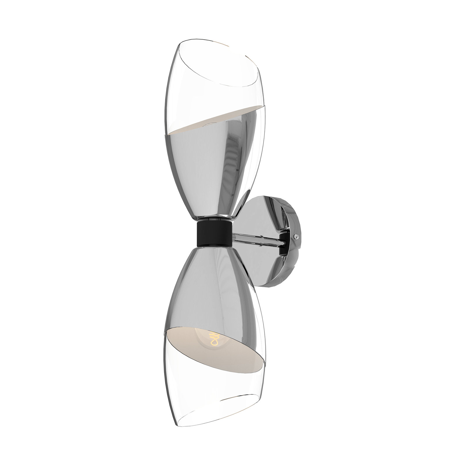 Phineas Transparent Dimmable Bath Sconce, Chrome, 2