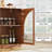 68" Sideboard Buffet Cabinet With 4  Arched Glass Doors Storage, for Kitchen Dining room, Liquor Coffee Bar Cabinet W/LED Light, Walnut-1182700345-1183274036