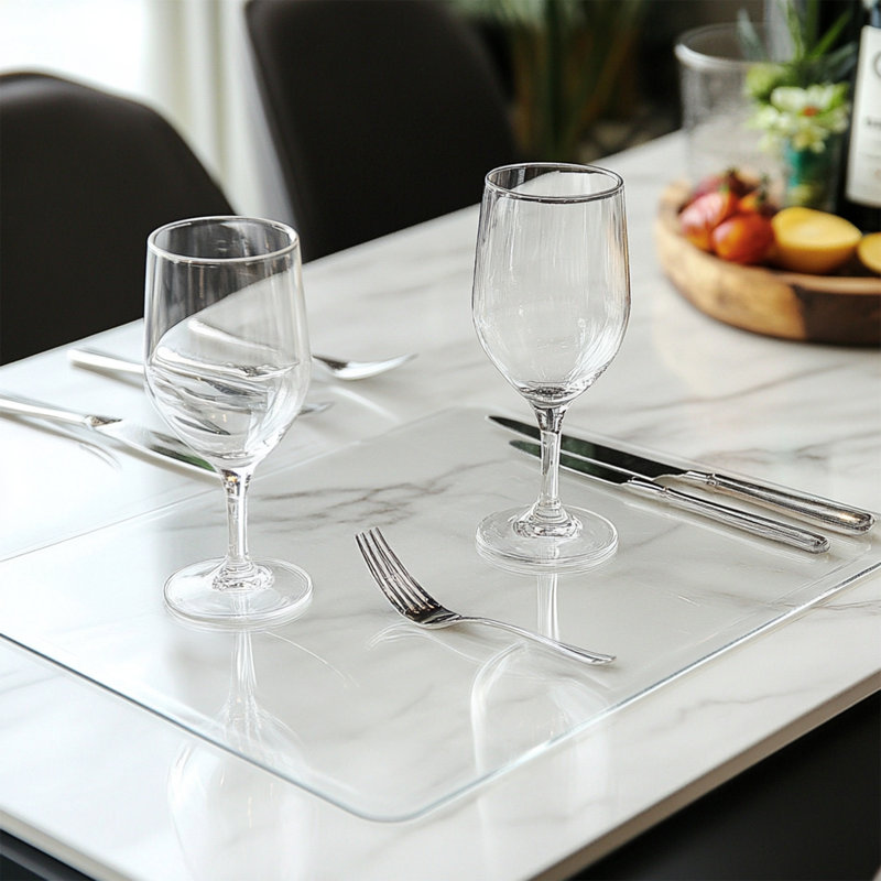 Pvc Clear Dining Table Mat Table Cover 70X30Cm, 40cm W x 80cm L