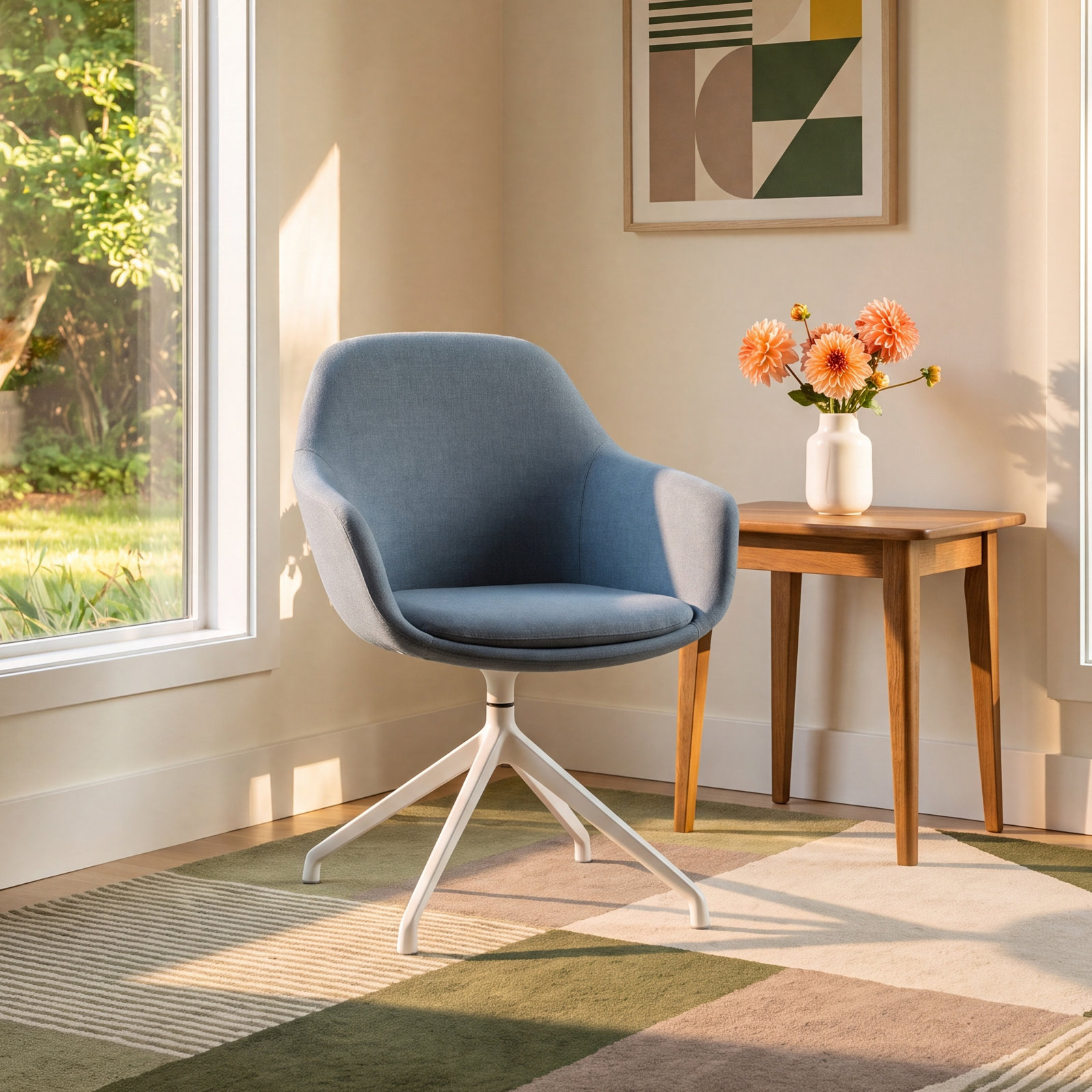 Guest Chair, Smoke Blue