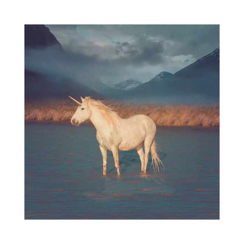 Unicorn Oil Slick by Soaring Anchor Designs - Wrapped Canvas Gallery-Wrapped Canvas Giclée, 30.48cm H x 30.48cm W