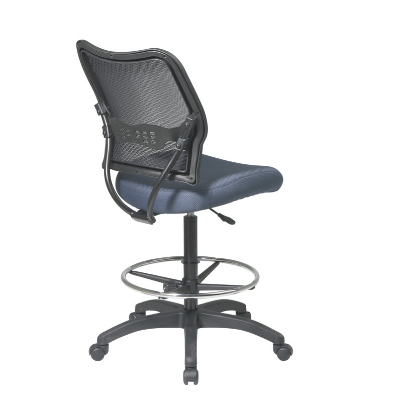Chaise de dessinateur en maille Pascarella, Losange - galaxie bleue