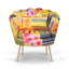 Angelicamaria Scalloped Multicoloured Patchwork Tub Chair-615661871