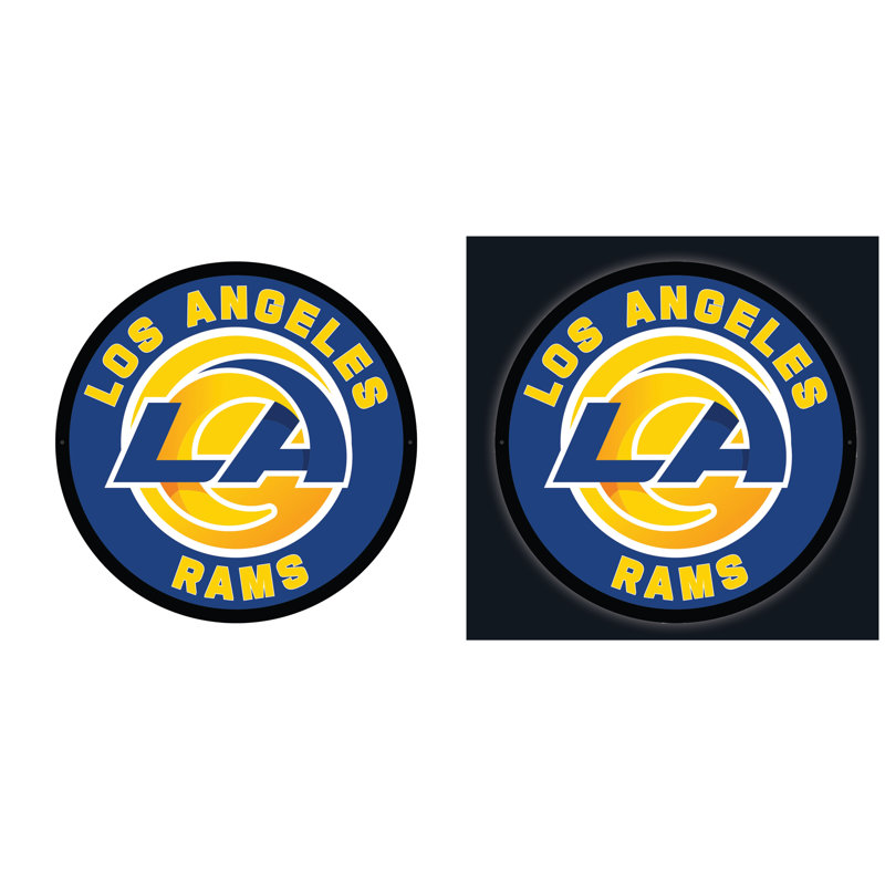 Plaque murale lumineuse NFL, Rams de Los Angeles