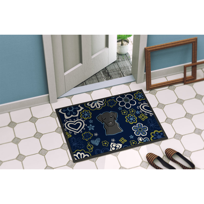 Tapis d'extérieur antidérapant Toluca, Labrador noir, L 18 po x L 27 po