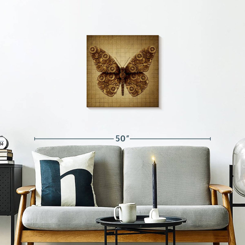 Corbeau papillon Steampunk, H 20 po x l 20 po