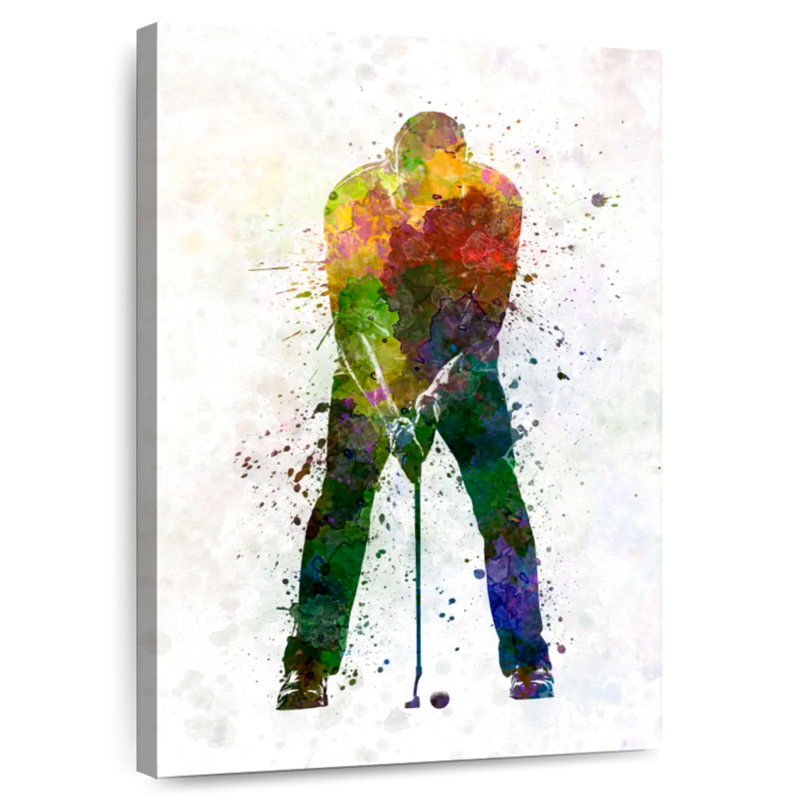 Silhouette de golfeur Sirci, H 24 po x l 16 po
