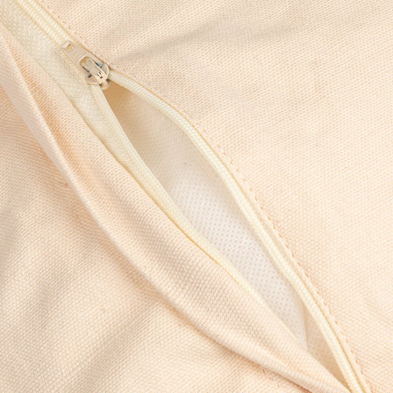Pale Pink Cotton Fringe Square Throw Pillow