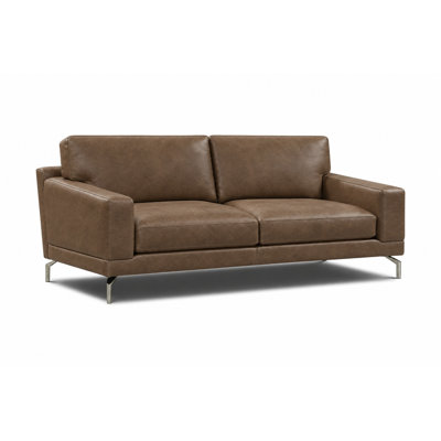 Manhattan Indulgent 100% Top Grain Leather Loveseat, Made to Order