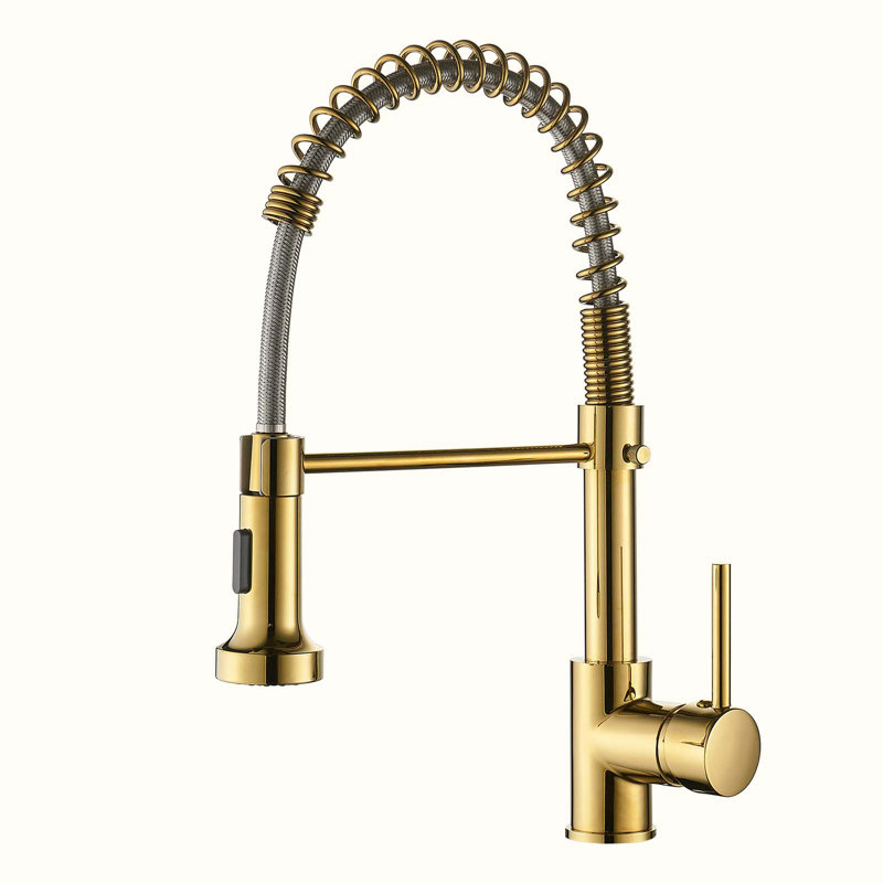 HOOSENG Pull Down Touch Kitchen Faucet, Gold