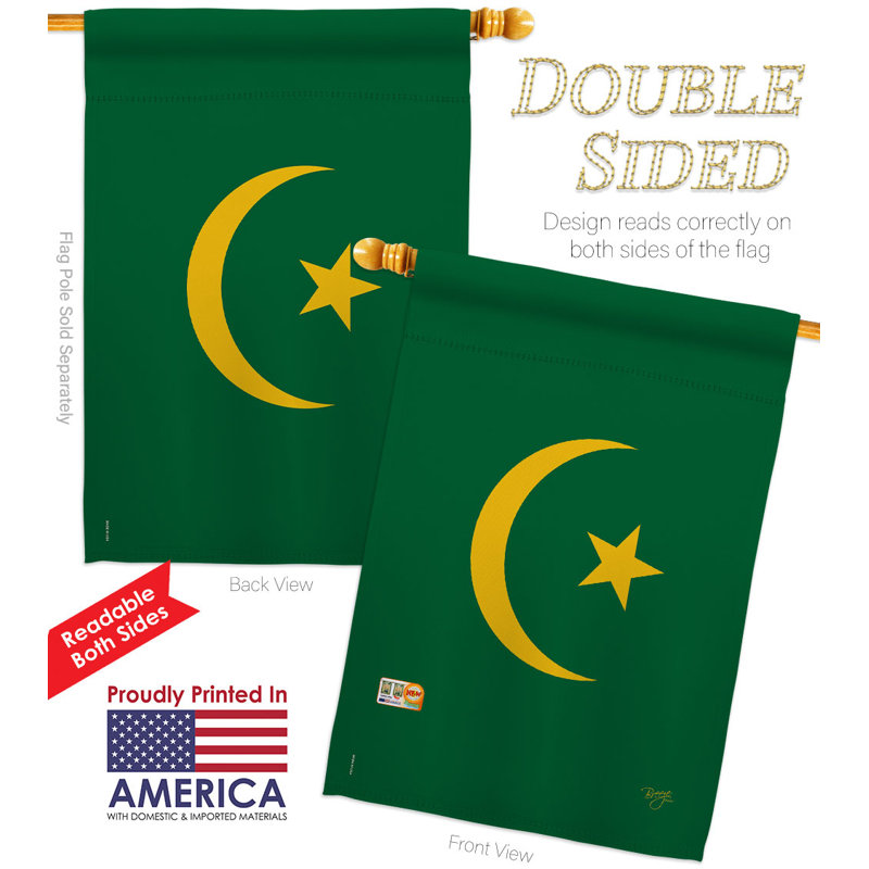 Double Sided 40'' H x 28'' W Polyester Flag Set