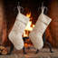Chaussette de Noël flocons de neige en laine
