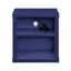 Table de chevet bleue avec tablette ouverte