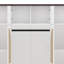 Armoire-penderie 8 portes de 180 cm de hauteur avec tringle et portes en rotin, blanche