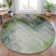 Machine Washable Indoor/Outdoor Xhevrie Green Rug