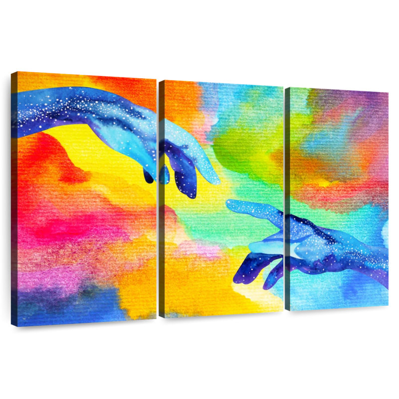 Keiraleigh Abstract Creation Hands, 42" H x 65" W