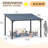 Hardtop Gazebo With Galvanized Steel Sloping Roof-114765133