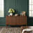 Martha Transitional 58"W 4-Door Fluted Curved Sideboard with Cable Management-624918827