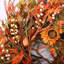 Grande couronne de tournesol 24 po Farmhouse
