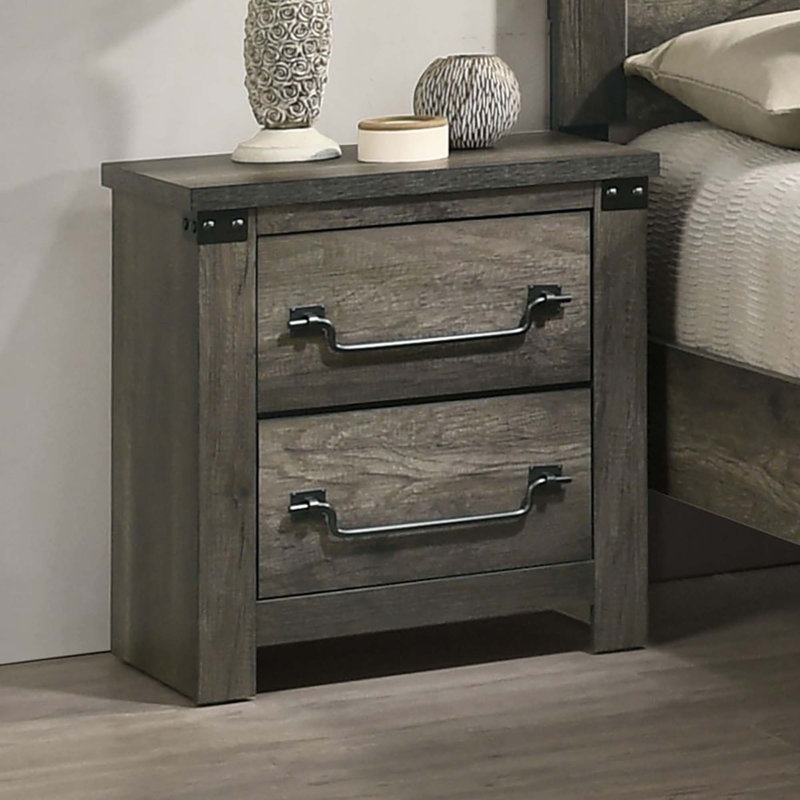Table de chevet rustique en bois de mélamine 1pc