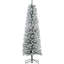 Arbre de Noël artificiel 6 pi, 329 pointes de neige floquées, base en métal massif, base artificielle, joyeuses fêtes