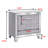 Contemporary Acrylic Nightstand With Two Drawers, Upholstered Bedside Table With Silver Metal Legs