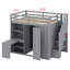 Lit mezzanine avec garde-robe, bureau et tablettes-1937752057