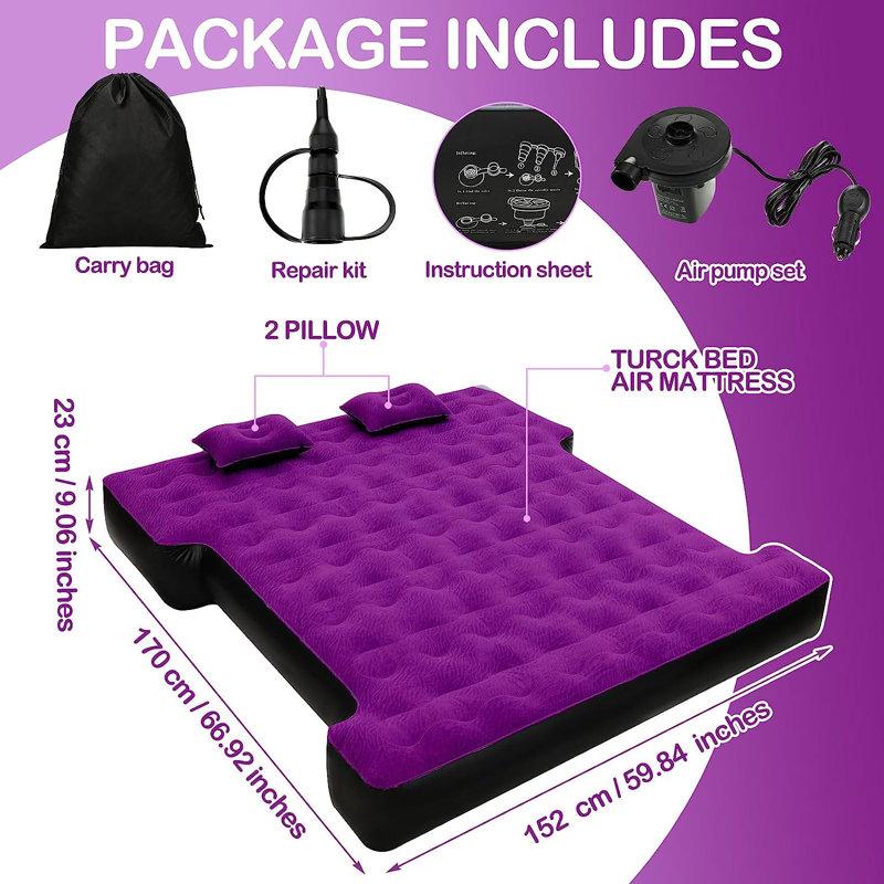 Matelas gonflable 9,85 po McSherrystown, Violet