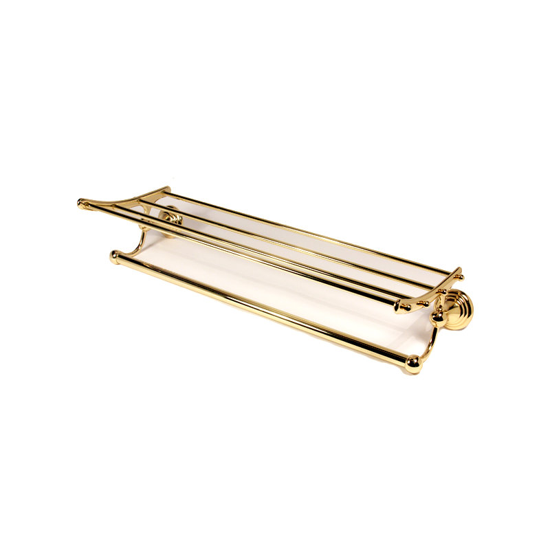 Embassy Wall Shelf, Polished Brass