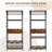 Elevated Dog Feeding Station with Storage,hooks and 3 Height Adjustable Raised Dog Bowls