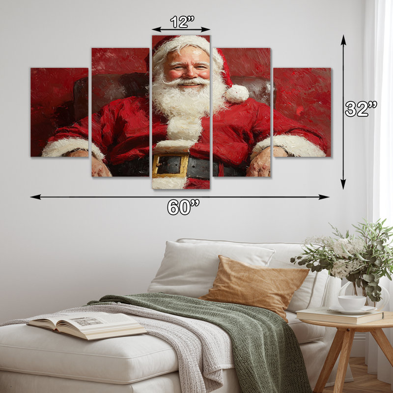 Ensemble de décoration murale père Noël rouge