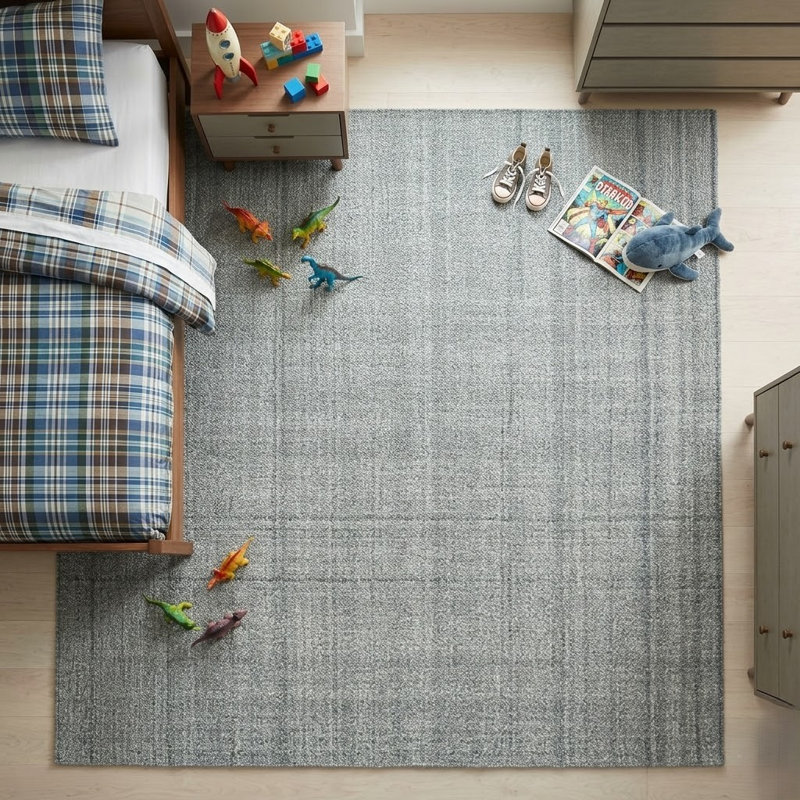 Hand Tufted Wool Plaid Indoor Rug, Rectangle 8'6" x 11'6"