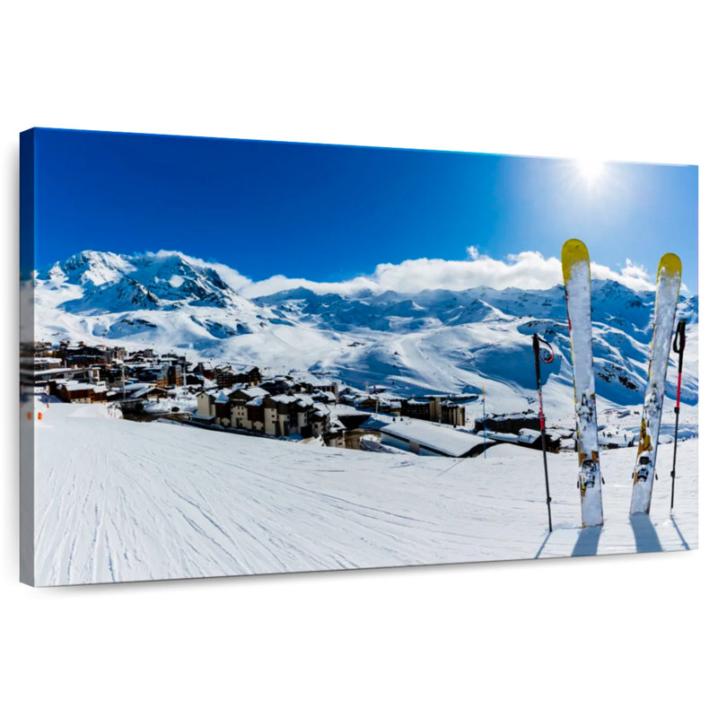 Sirci, journée ensoleillée de ski d'hiver, H 8 po x l 12 po