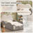 Twin Cloud Kids Bed, Leather Upholstered, Solid Wood Frame, Storage Pocket, Easy Assembly-445225858