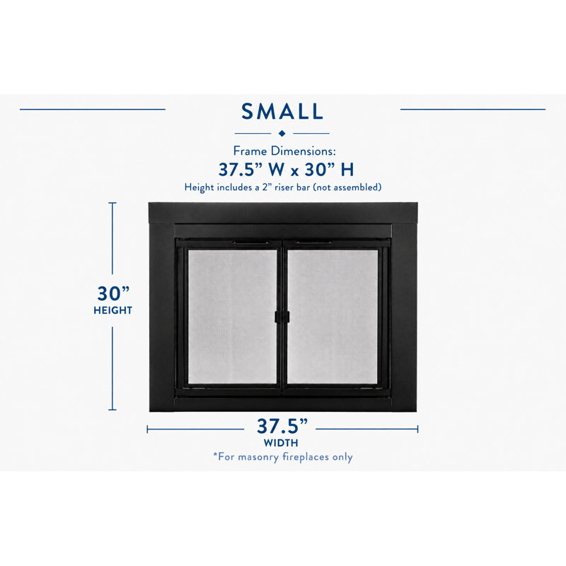 Petite porte vitrée de style armoire Augusta, H 30 po x l 37,5 po x P 1 po