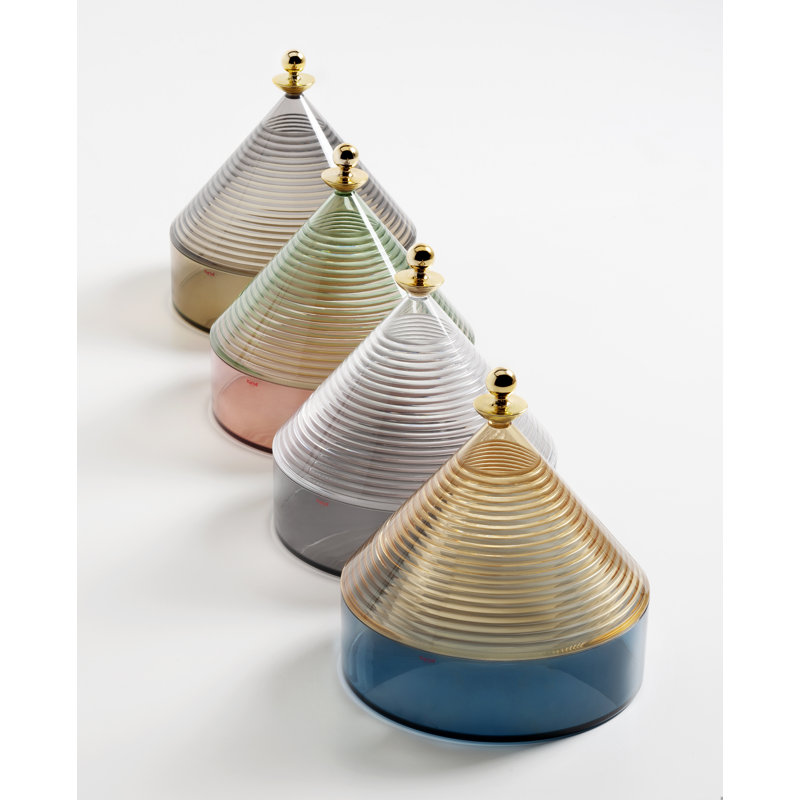 Trullo Decorative Box, Yellow/Blue