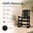 Black Outdoor All-weather HDPE Adirondack Rocker Chairs with Comfort High Backrest-117807830