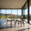 Chaise rembourrée en bois massif-772355190