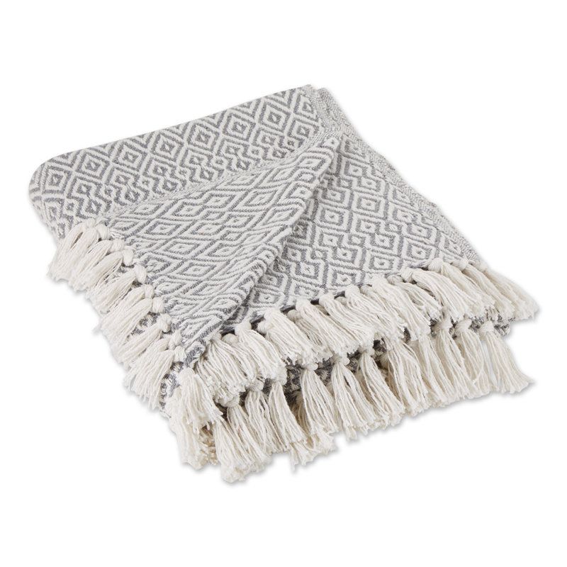  Jeté double en coton, gris