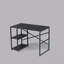 Bureau d'écriture et d'ordinateur 47 po, plateau en bois sauge noir avec 2 tablettes pour bureau à domicile