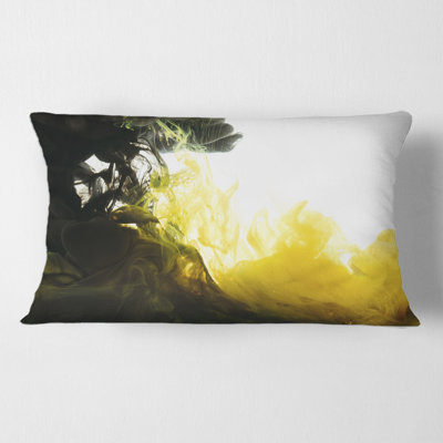 Abstrait de réunion noire - coussin imprimé moderne