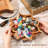 Lotus Crystal Tray For Stones Crystals And Healing Stones Flower Wooden Crystal Storage Holder Tray Lotus Shape Decorative Display Trays Crystal Organizer Bowl