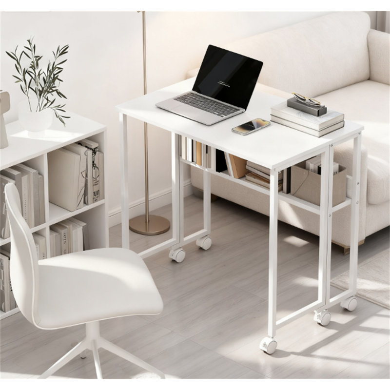 Bureau d'ordinateur pliant (sans tabourets)