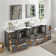 Melbourne 84'' Double Bathroom Vanity with Engineered Marble Top with Mirror