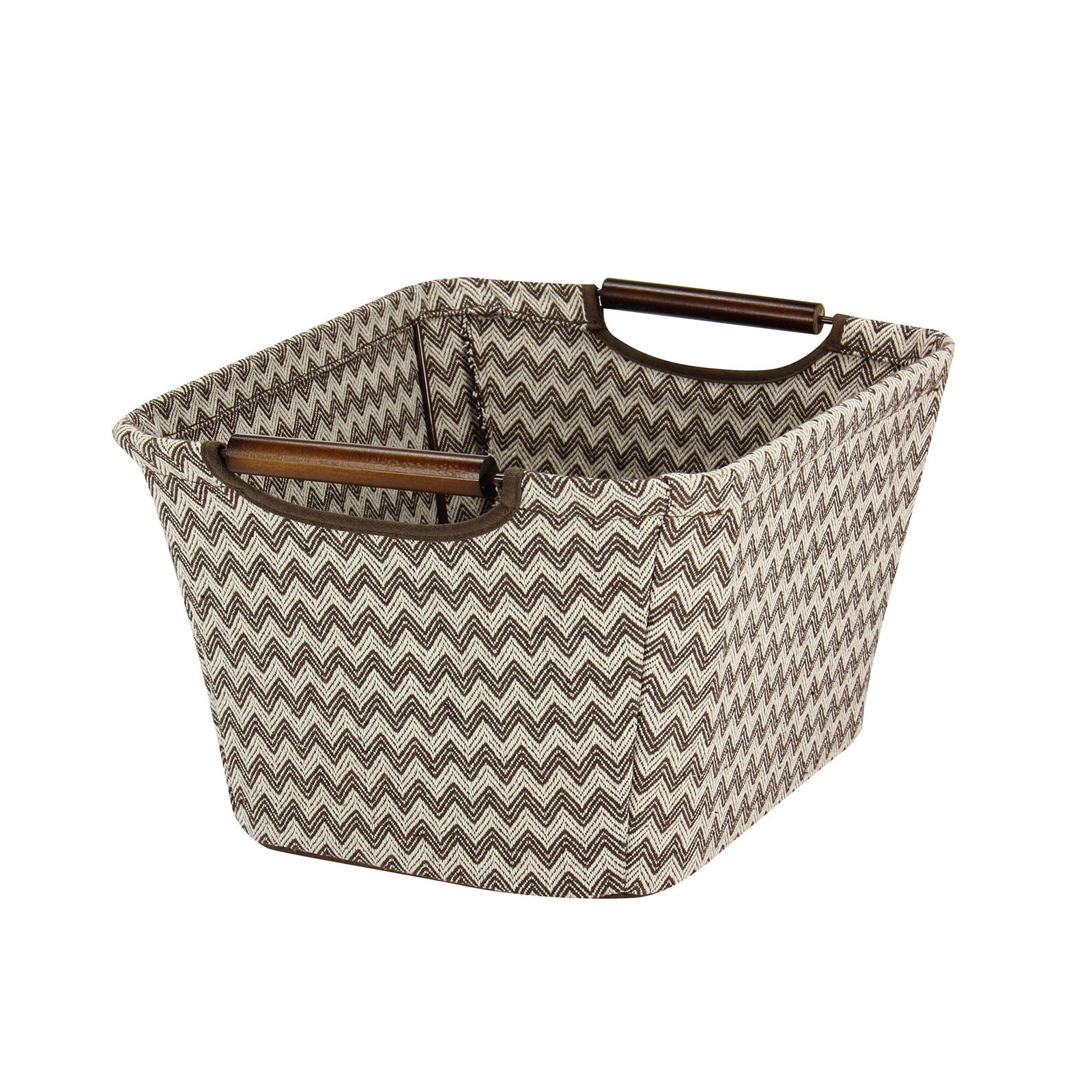 Fabric Decorative Bin 1, 7.5" H x 13" W x 10" D, Gray